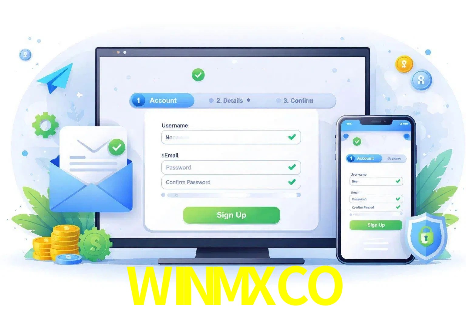Registro de nuevo usuario y configuración de cuenta WINMXCO